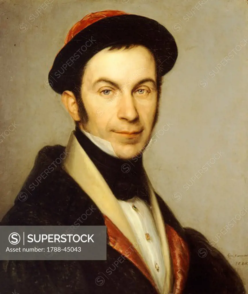 Portrait of Guglielmo Lochis, 1835, Giovanni Carnovali known as the Piccio (1804-1873).