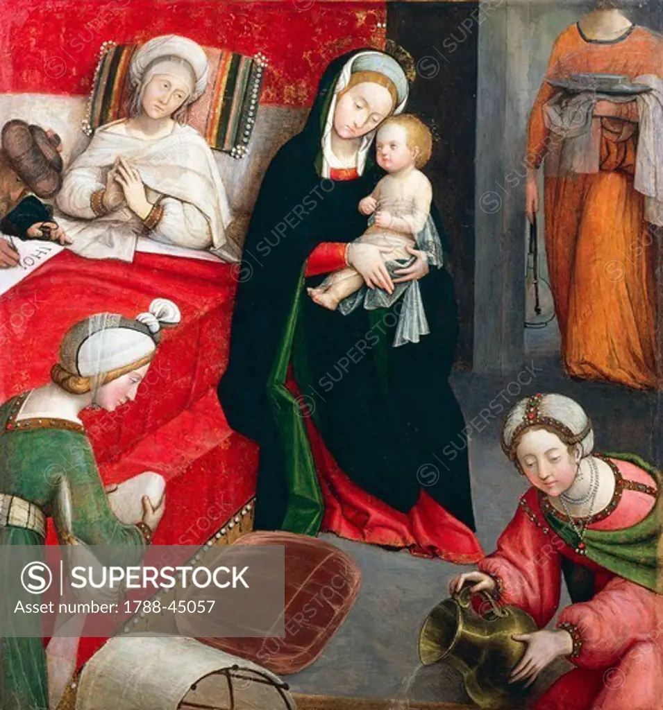 Birth of St John the Baptist, by Defendente Ferrari (1480-ca 1540).
