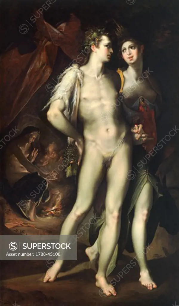 Bacchus and Ceres, by Bartholomaeus Spranger (1546-1611).