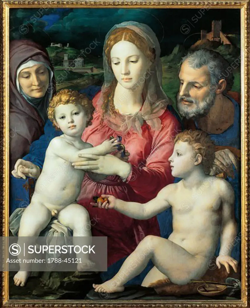 Holy Family and infant Saint John, by Agnolo Bronzino (1503-1572).