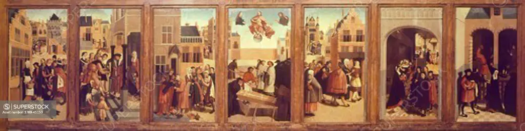 The seven works of mercy, work by the Master of Alkmaar (active early 16th Century).