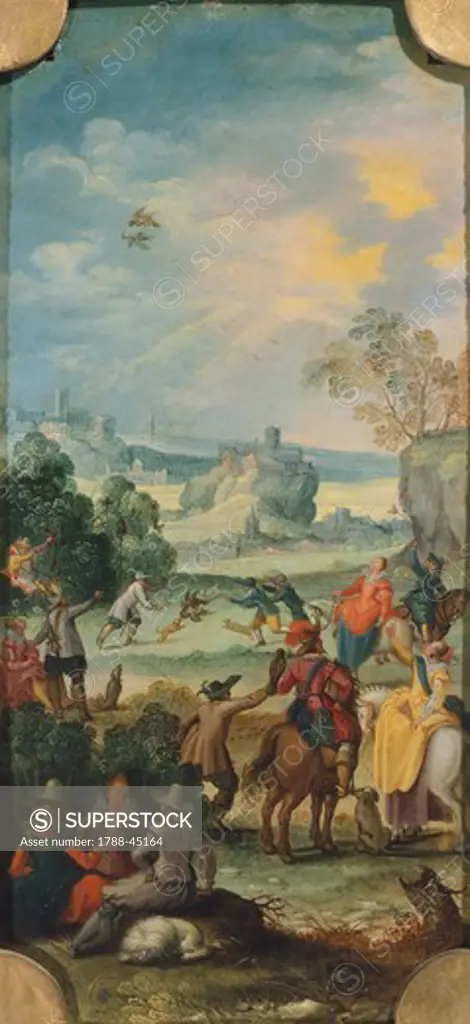 Falconry, by an artist from the Flemish school (early 17th century).