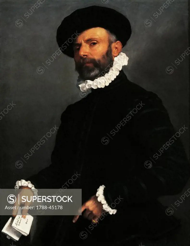 Portrait of a man with a letter or the Lawyer, ca 1570, by Giovanni Battista Moroni (1525 ca- 1578), oil on canvas, 89x72.5 cm.