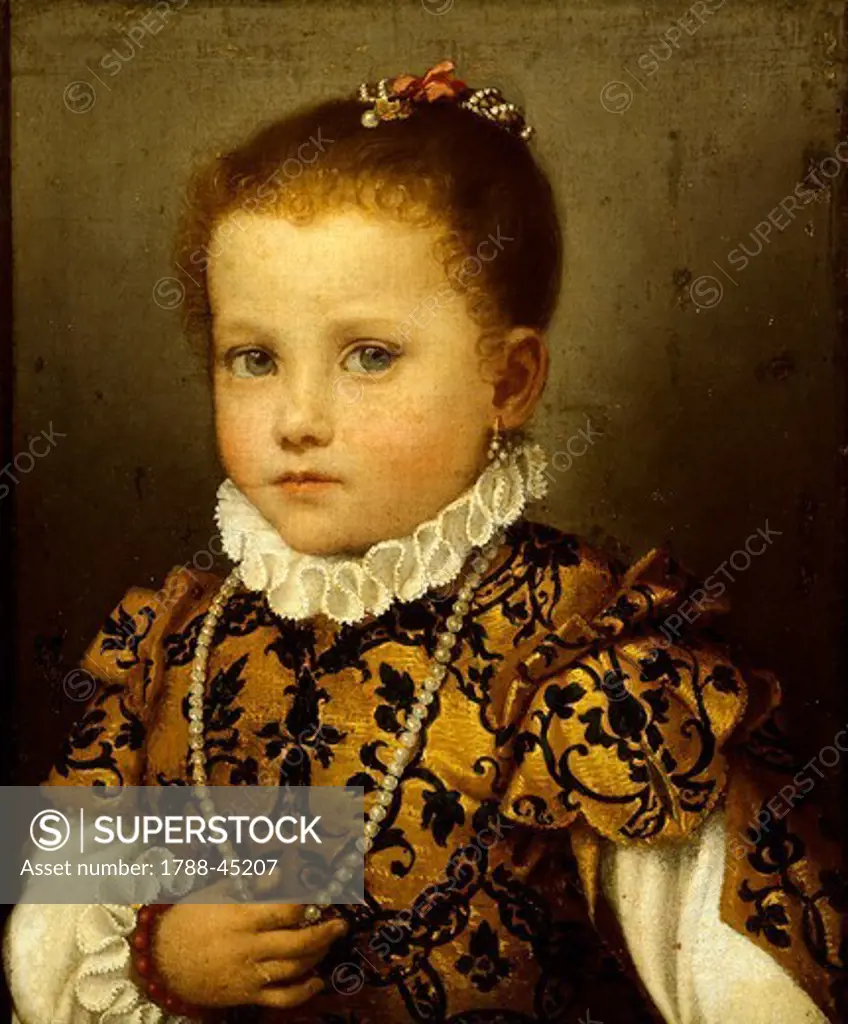 Girl of the family Redetti, 1566-1570, by Giovanni Battista Moroni (ca 1525-1578), oil on canvas, 43x33 cm.