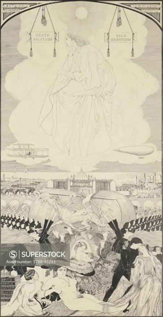 Figures, 1908, by Umberto Boccioni (1882-1916).