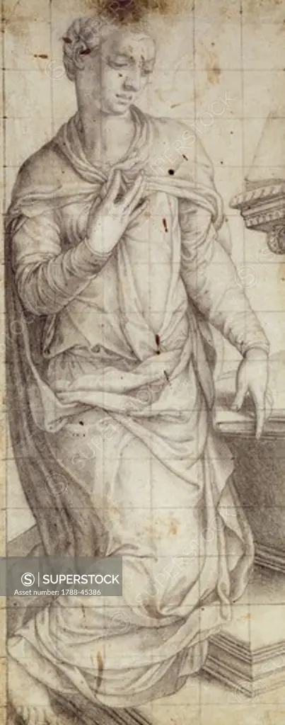 The Virgin of the Annunciation, 16th century, by Alessandro Allori del Bronzino (1535-1607).