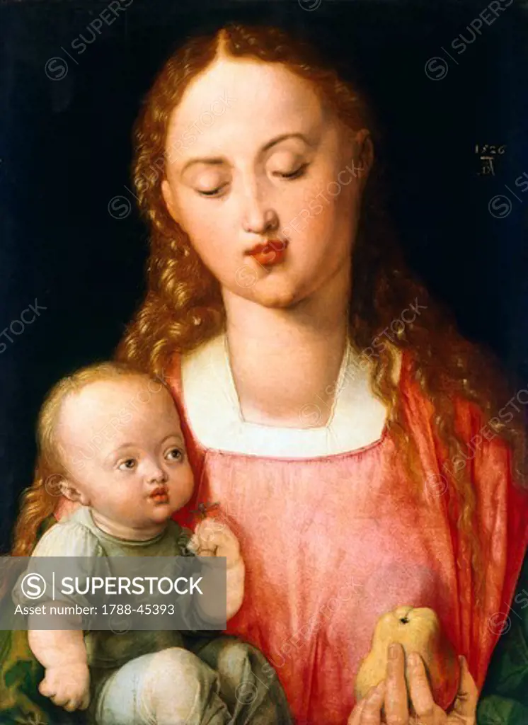 Madonna and Child, 1526, by Albrecht Durer (1471-1528), oil on panel, 43x31 cm.