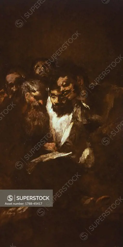 Men reading , 1821-1823, by Francisco de Goya (1746-1828).