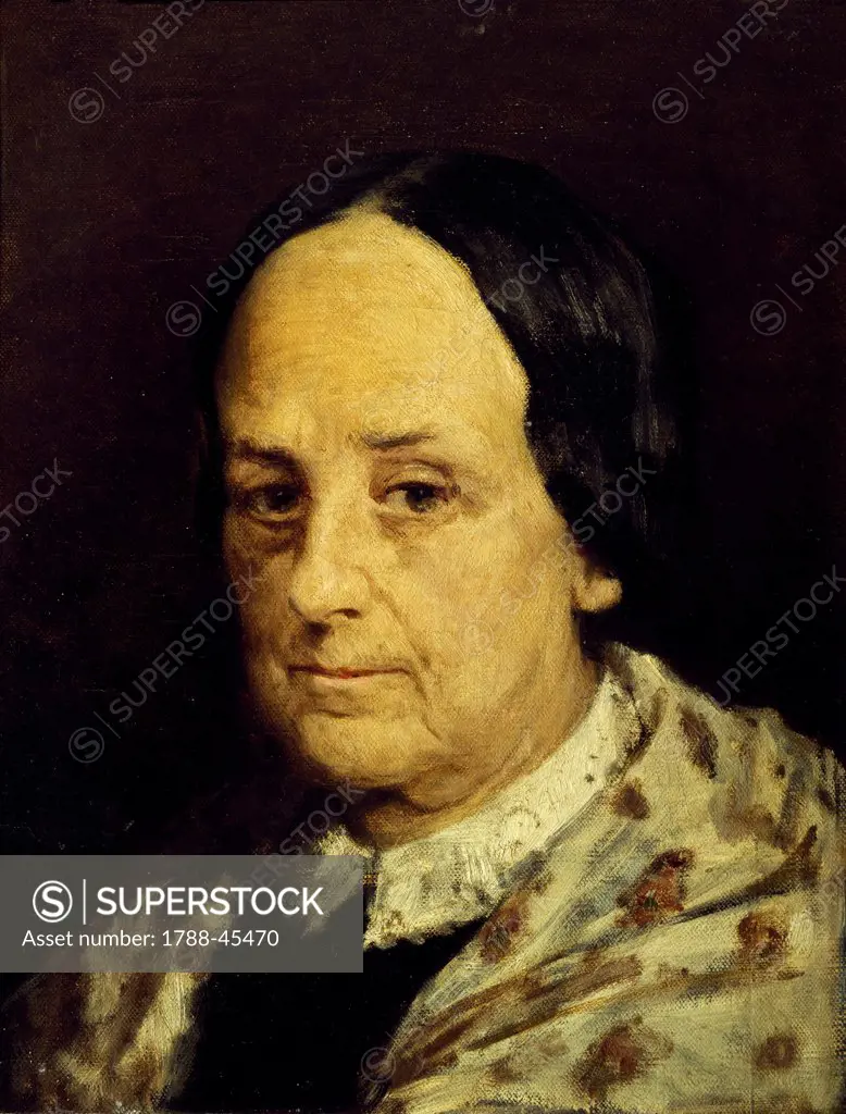 Portrait of Luisa Ruggeri, by Domenico Morelli (1823-1901).
