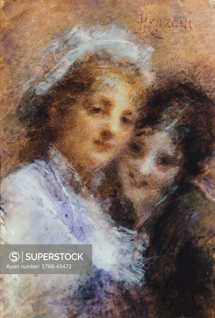 The Vercesi sisters, by Daniele Ranzoni (1843-1889).