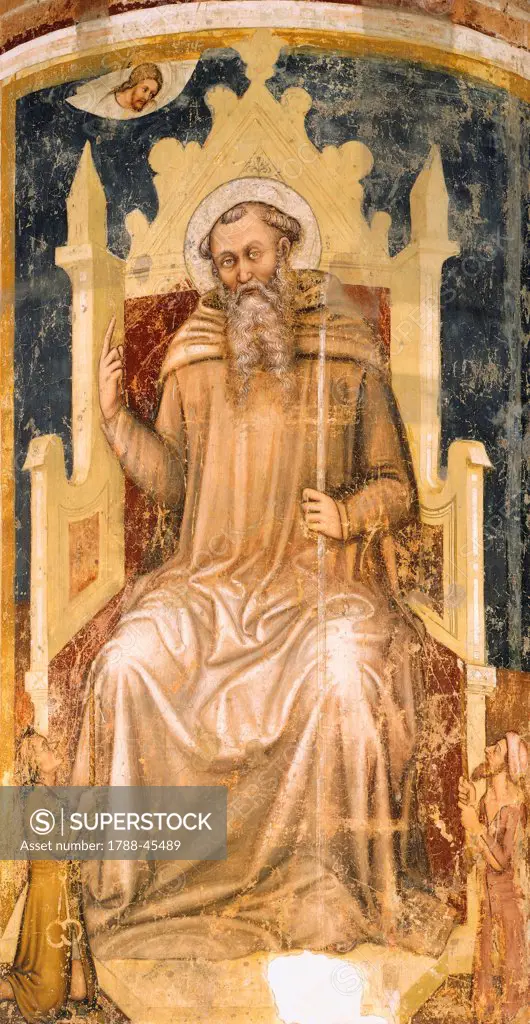 St Romuald, by Tommaso da Modena (1326-1379), fresco. Church of San Nicolo, Treviso.