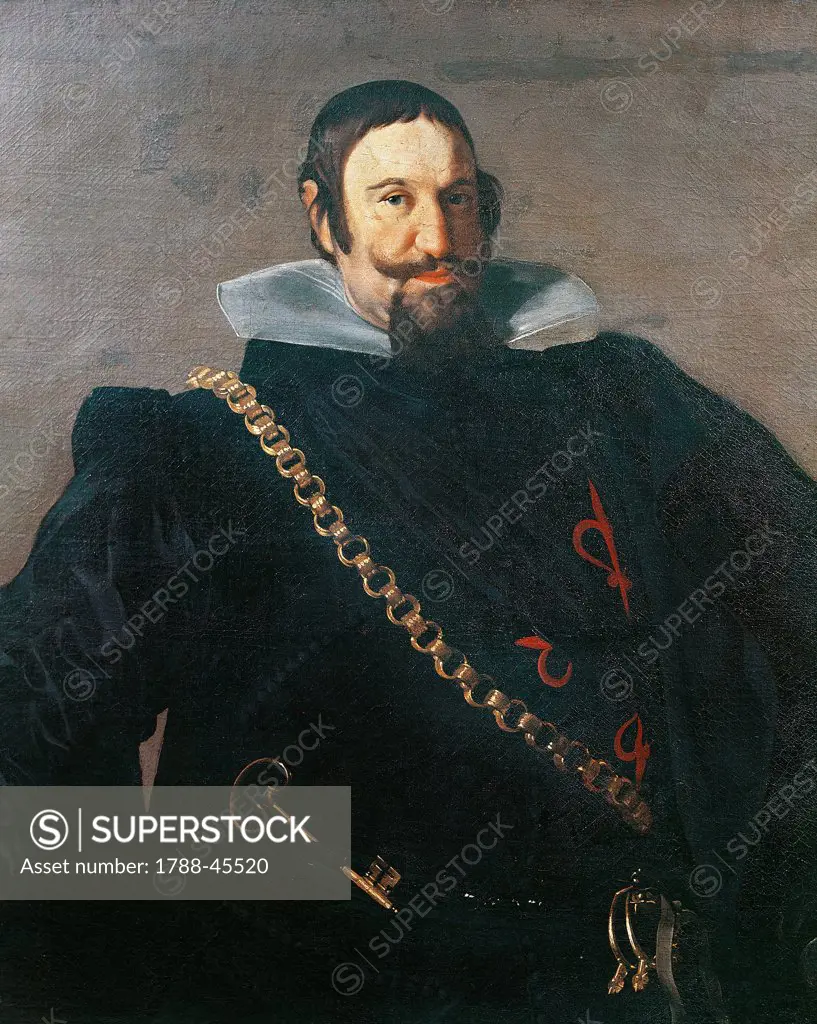 Portrait of Caspar de Guzman, Count of Olivares, Prime Minister of Philip IV, 1624, by Diego Velazquez (1599-1660).