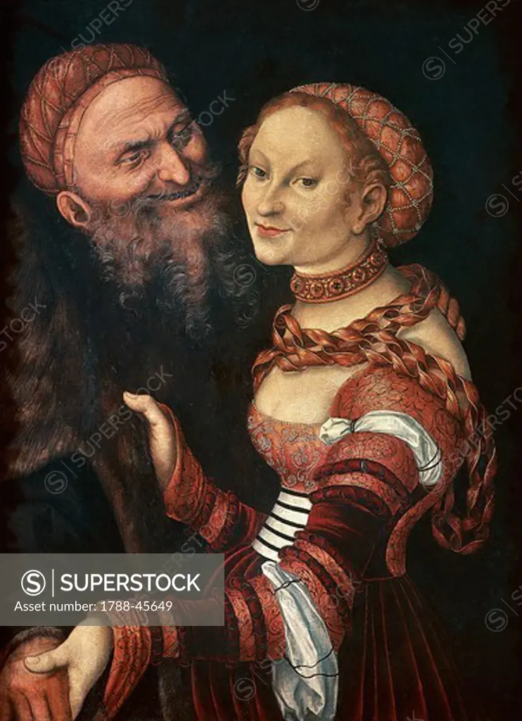 The courtesan and the old man, by Lucas Cranach the Elder (1472-1553).