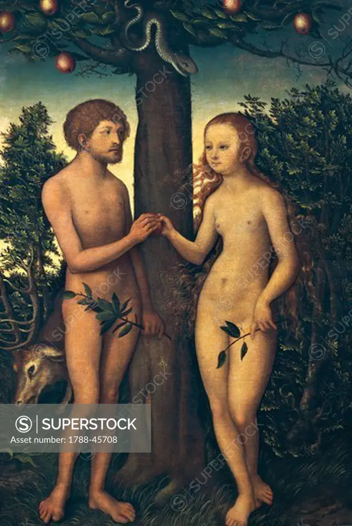 Adam and Eve, by Lucas Cranach the Elder (1472-1553).