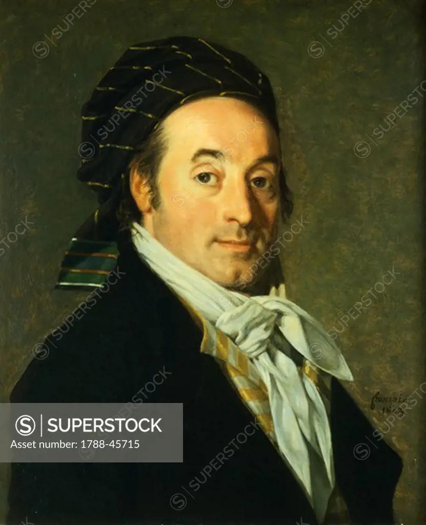 Portrait of a man, 1802, by Francois Henri-J (active 1785-1806). Oil on canvas, 65x53.5 cm.