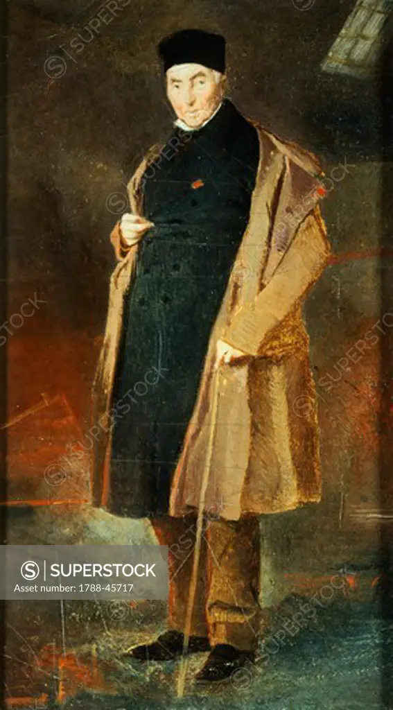 Portrait of Jean Aubertot, by Ignace-Francois Bonhomme (1809-1881).