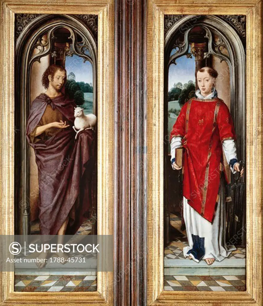 St John the Baptist and St Lawrence, by Hans Memling (ca 1430-1494).
