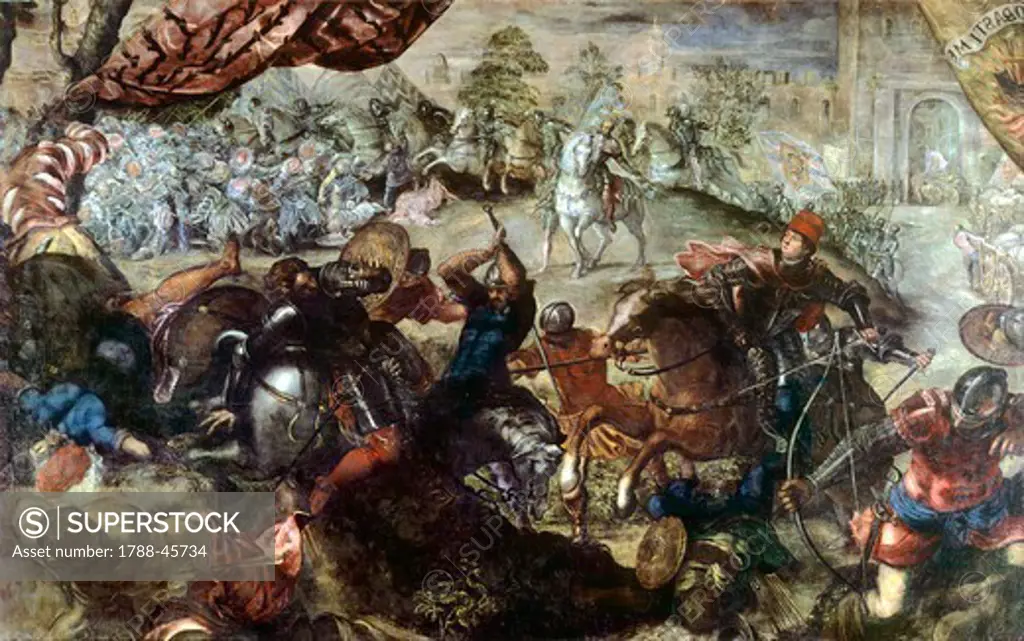 The Battle of Legnano, by Jacopo Robusti known as Tintoretto (1518-1594).