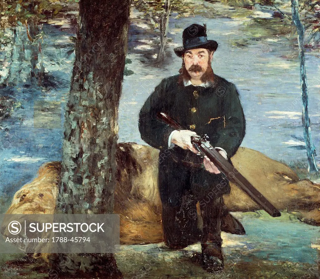 Monsieur Pertuiset, the lion hunter, 1881, by Edouard Manet (1832-1883), oil on canvas, 150x170 cm.