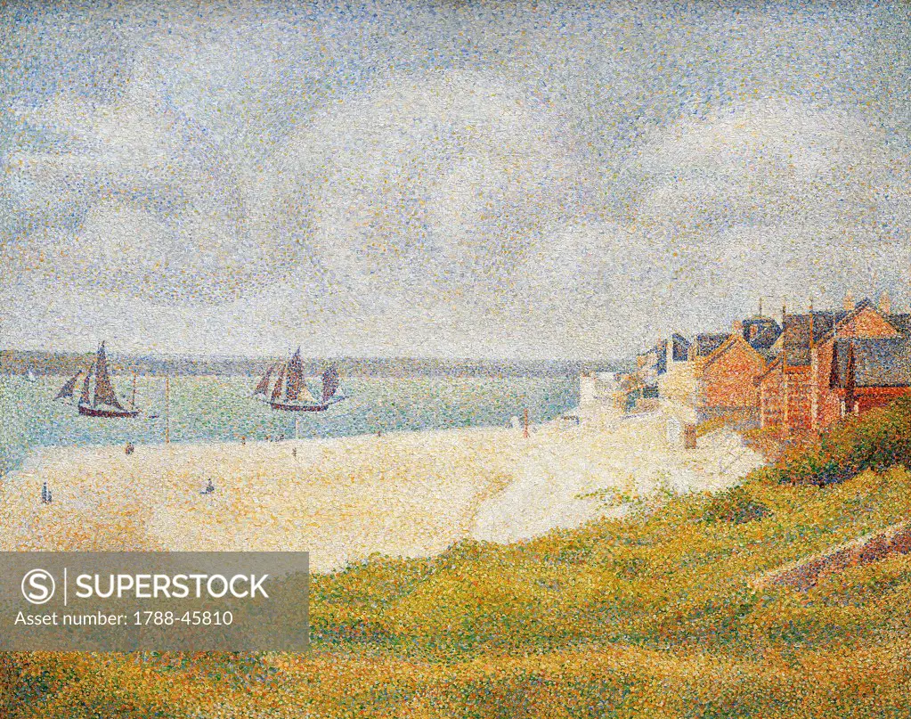 View of Crotoy, by Georges Seurat (1859-1891).