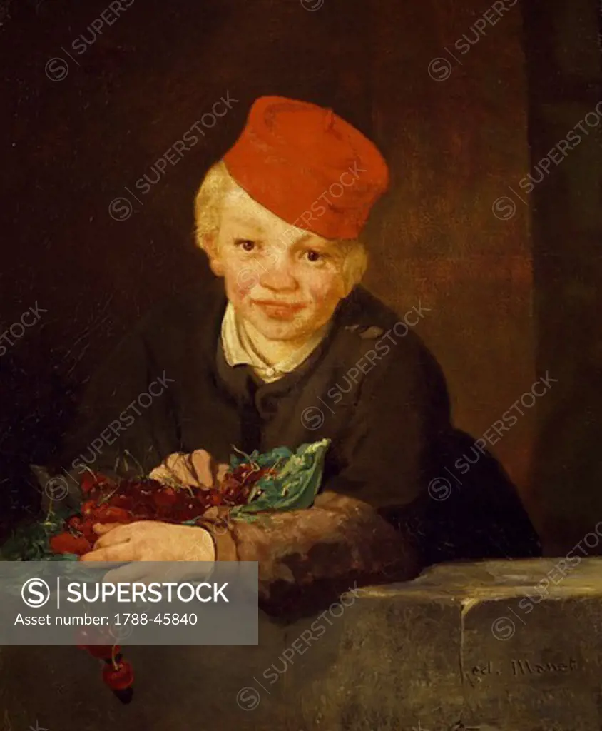 Boy with the cherries, 1859, by Edouard Manet (1832-1883), oil on canvas.