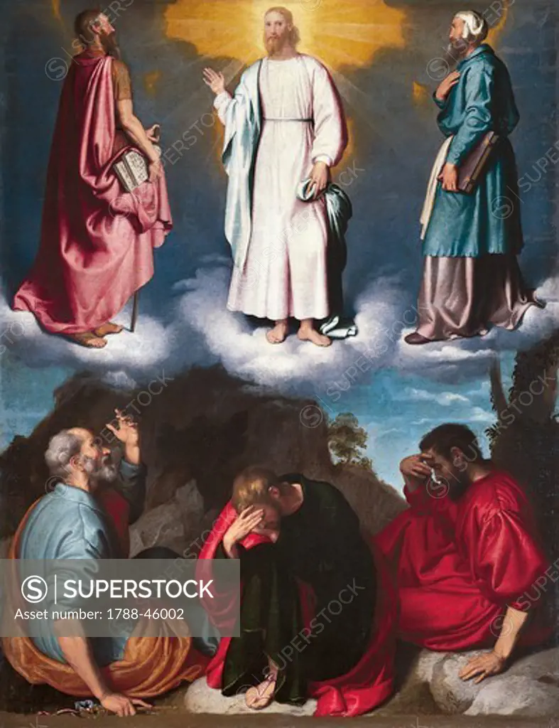 Transfiguration by Giovanni Battista Moroni (ca 1525- 1578).