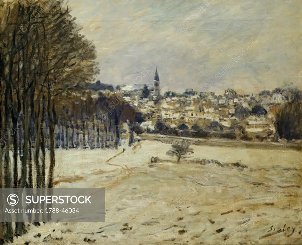Snow at Marly-le-Roi, 1875, by Alfred Sisley (1839-1899).