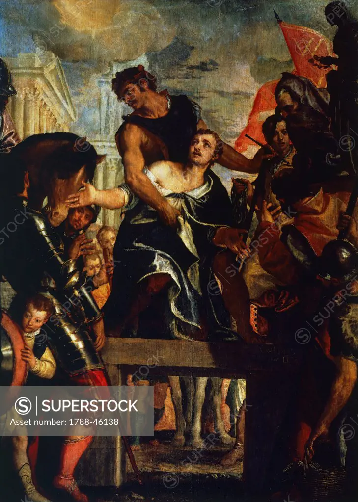 Martyrdom of St Mena, 1580, by Paolo Caliari known as Veronese (1528-1588), oil on canvas, 248x182 cm.