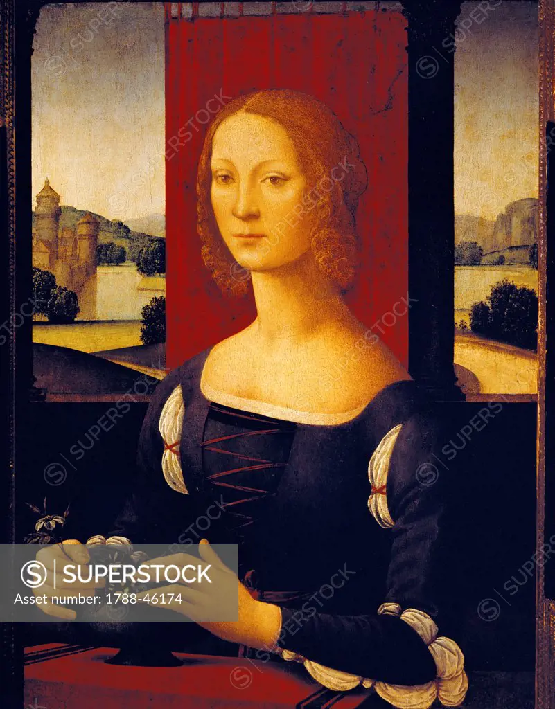 Portrait of a Woman, by Lorenzo di Credi (1456-1537).