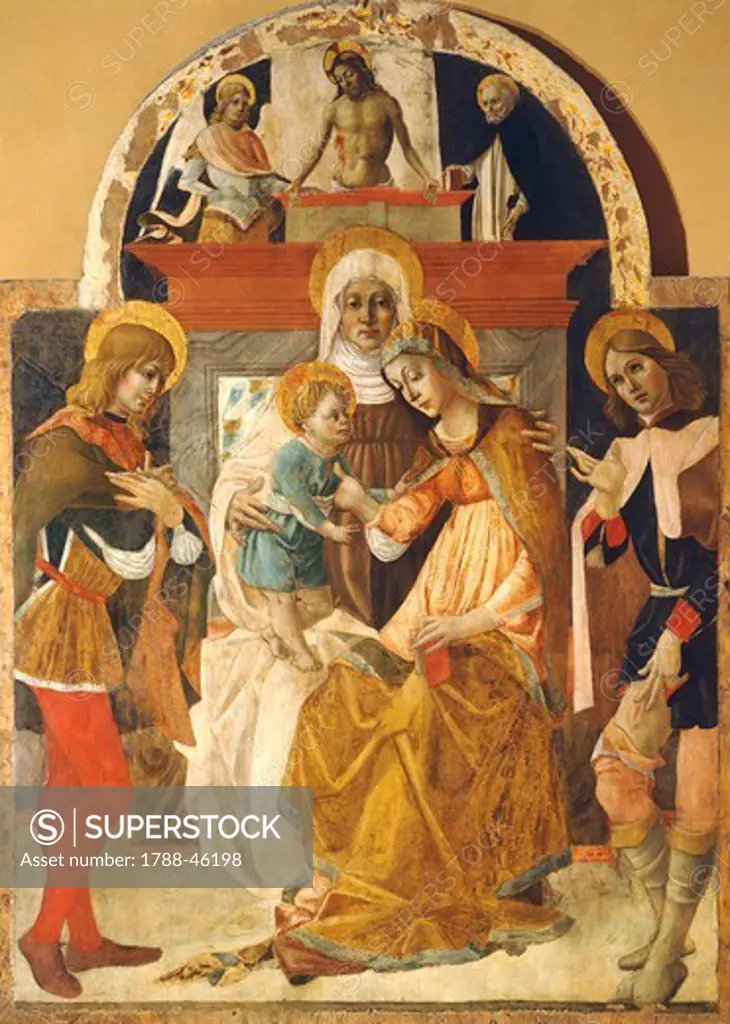 St Anne, the Virgin with Child and Saints, 15th century, by Lorenzo d'Alessandro from San Severino (born between 1440 and 1450-1503).