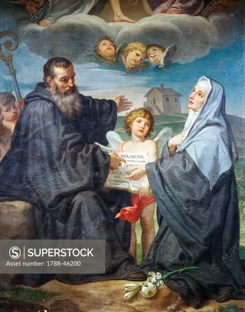 St Benedict and St Scholastica, by Domenico Corvi (1721-1803).