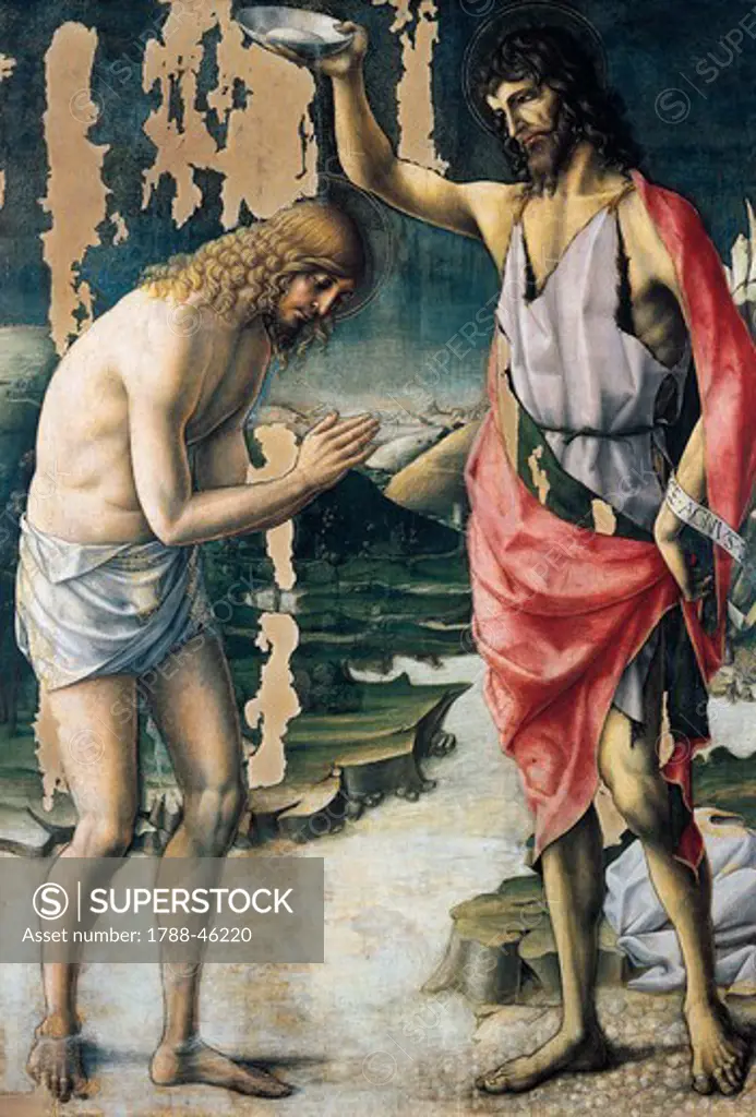 The baptism of Christ, by Lorenzo d'Alessandro of San Severino (born between 1440 and 1450-1503).
