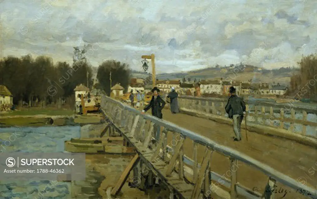 Argenteuil footbridge, 1872, by Alfred Sisley (1839-1899).