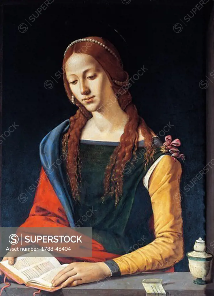 Magdalene, 1501, by Piero di Cosimo (1462-1521), tempera on panel, 72.5 cm x76.