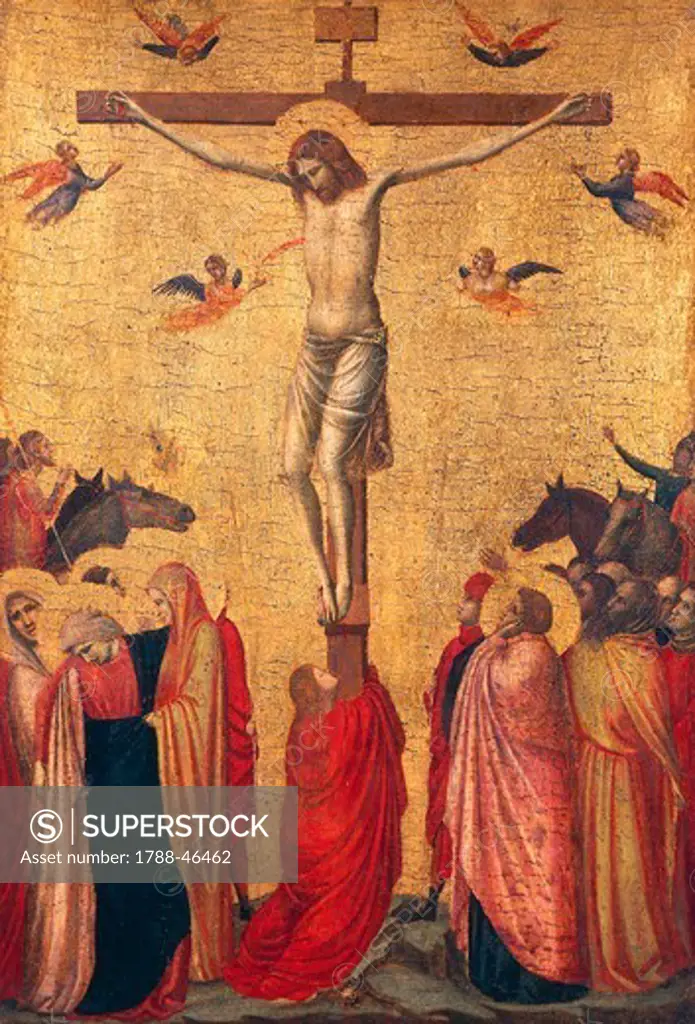 Crucifixion, ca 1325, perhaps by Giotto (1267-1337), tempera on panel, 39x26 cm.