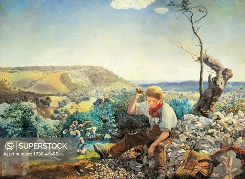 The Stonebreaker, 1857-1858, by John Brett (1830-1902).