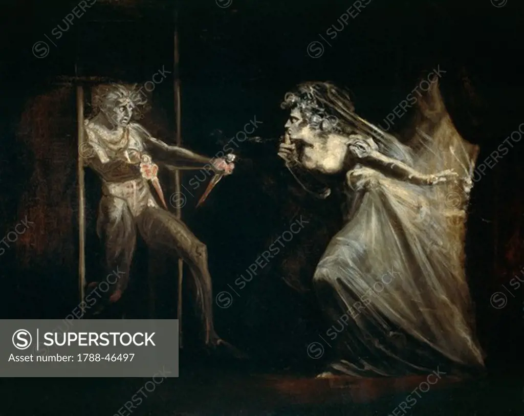 Lady Macbeth seizing the daggers, 1812, by Johann Heinrich Fuseli (1741-1825), oil on canvas.