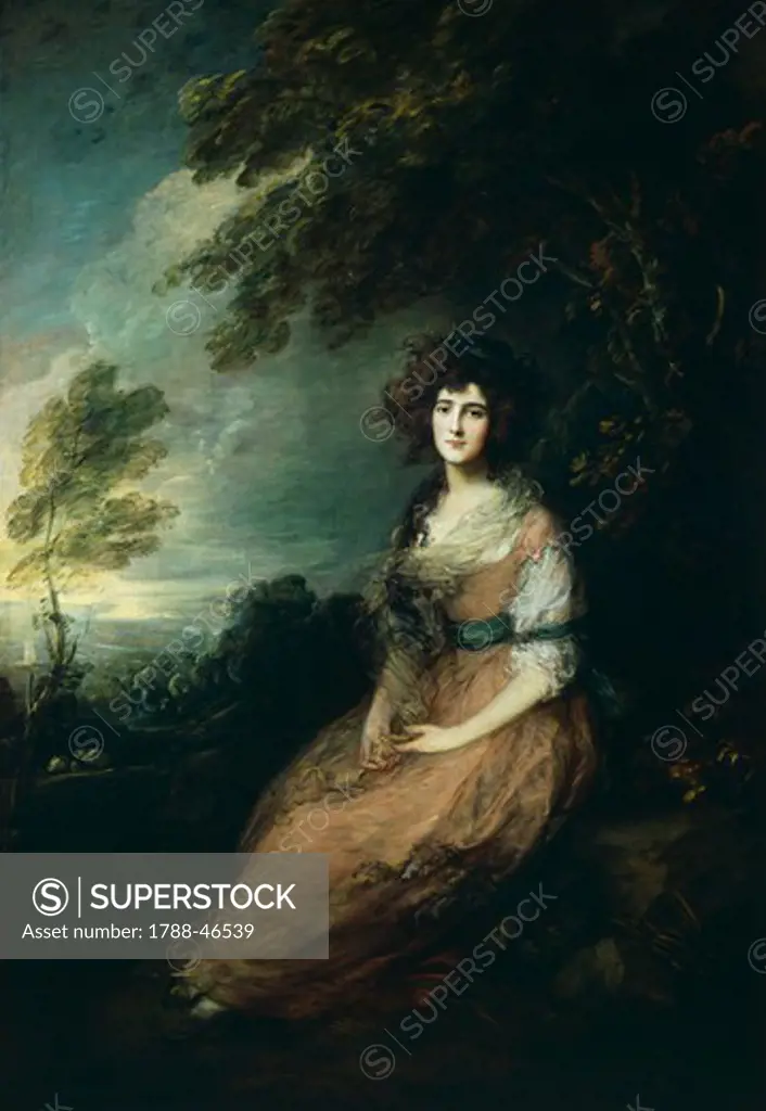 Portrait of Mrs. Richard Brinsley Sheridan, 1785-1787, by Thomas Gainsborough (1727-1788), oil on canvas, 220x154 cm.