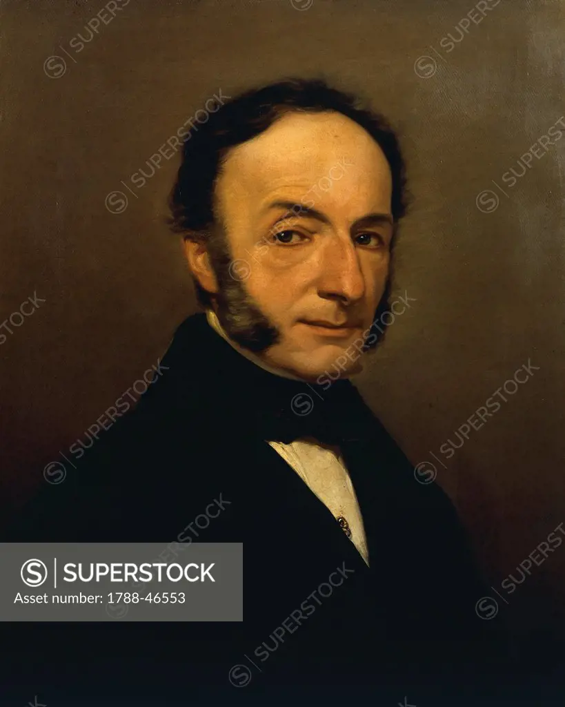 Portrait of his father, by Federico Faruffini (1831-1869).