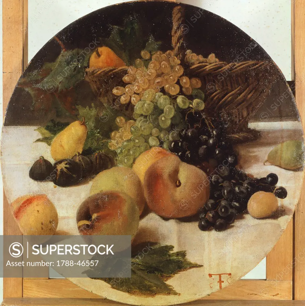 Still life with fruit, Federico Faruffini (1831-1869).