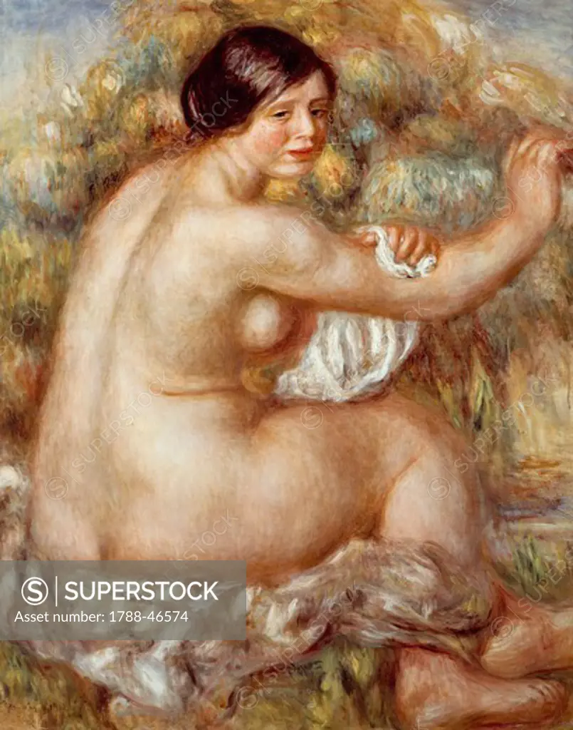 Large seated nude, 1912, by Pierre-Auguste Renoir (1841-1919).
