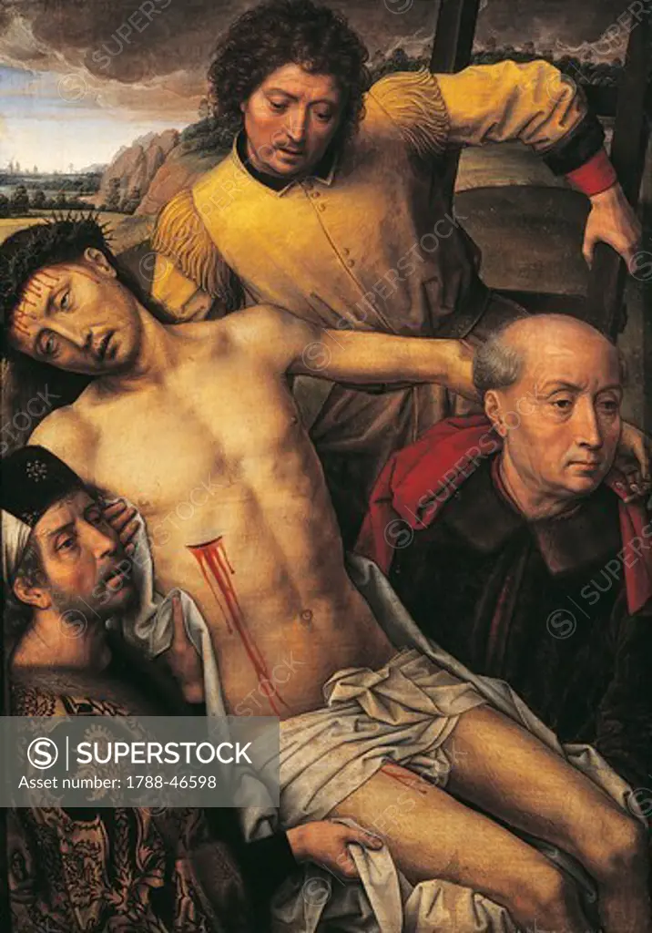 Deposition from the cross, by Hans Memling (ca 1430-1494). Royal Chapel of the cathedral, Granada, Spain.