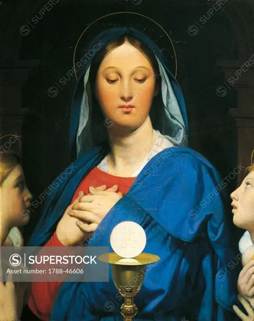 The Madonna of the Host, by Jean Auguste Dominique Ingres (1780-1867).