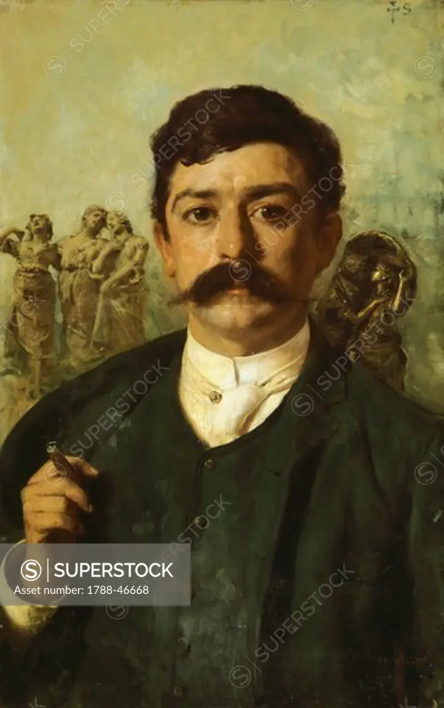 Portrait of Constantine Bardella, by Francesco Paolo Michetti (1851-1929).