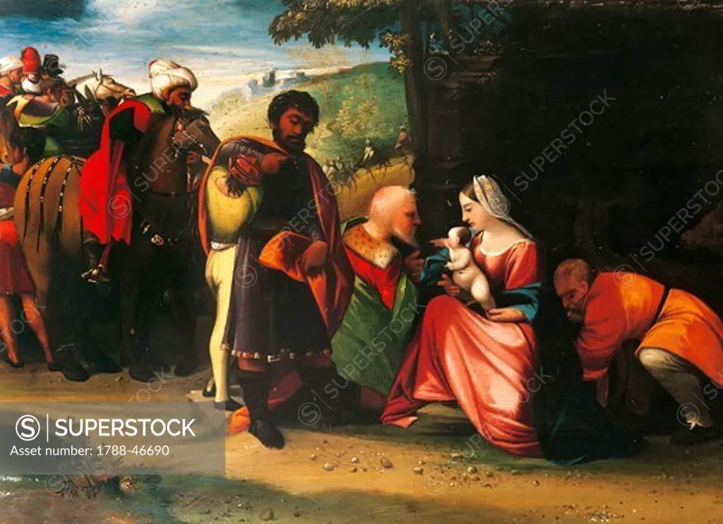 The Adoration of the Magi, by Dosso Dossi (ca 1490-1542).