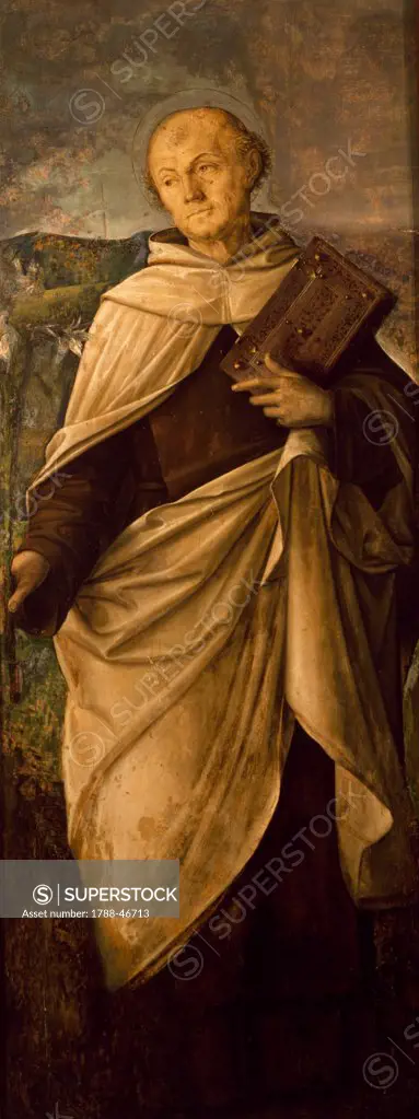 St Adalbert, detail from a triptych, 1490-1499, by Niccolo Rondinelli (ca 1450-1510), panel, 180x63 cm.