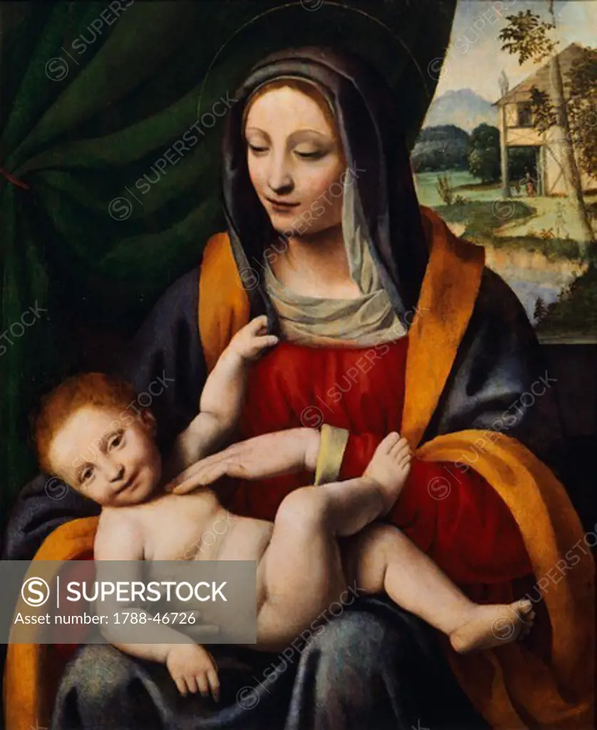 Madonna and Child by Bernardino Luini (1481- ca 1532).