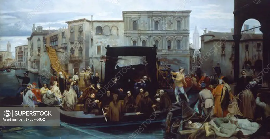 Titian's funerals, 1855, by Enrico Gamba (1831-1883).