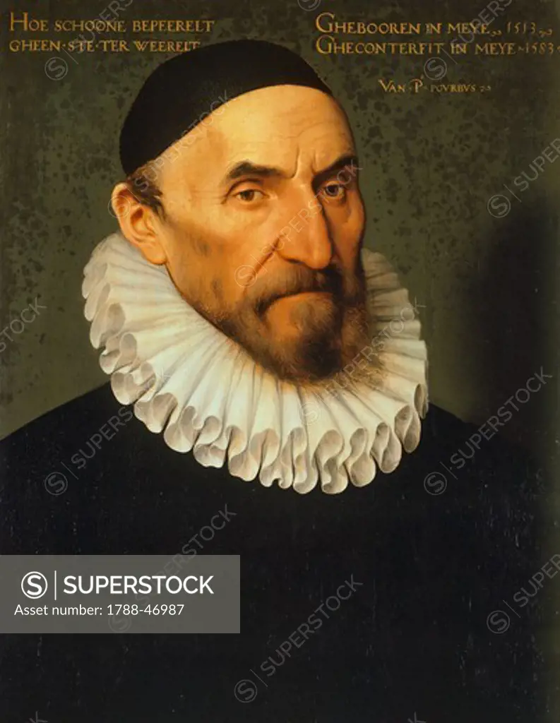 Portrait of Jan van der Gheenste, 1583, by Pieter Jansz Pourbus (1523 or 1524-1584), tempera on panel, 40x51 cm.