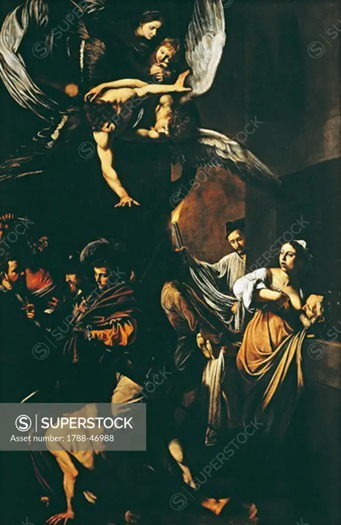 The Seven Works of Mercy, 1606-1607, by Michelangelo Merisi, known as Caravaggio(1571-1610), oil on canvas, 390x260 cm.